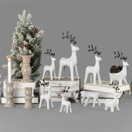 CERAMIC CANDLEHOLDER,ELK